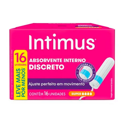 Intimus Absorvente Interno Leve 16 Pague 15 Unid.