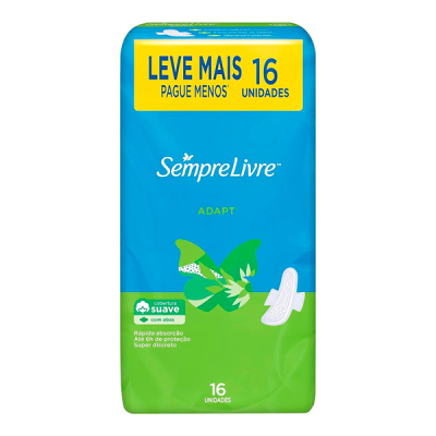 Sempre Livre Absorvente Adapt Leve 16 Pague 14