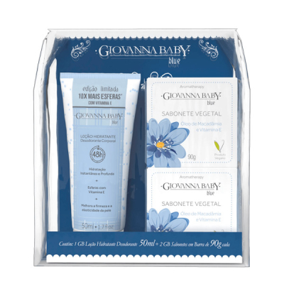 Kit Giovanna Baby Loção 50ml + 2 Sabonetes 90g