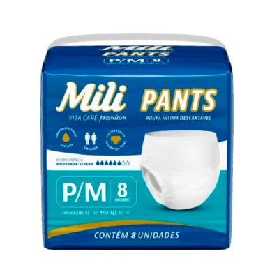 Mili Roupa Íntima Vita Care Pants 8 Unid.