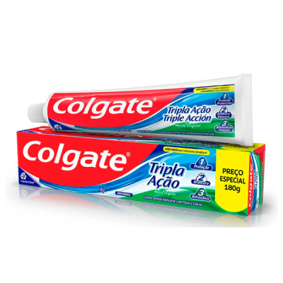 Colgate Creme Dental Tripla Ação Leve 180g Pague 140g