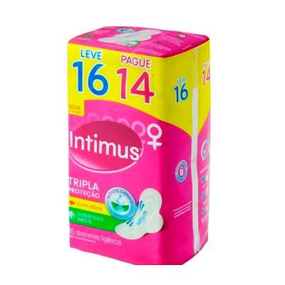 Intimus Absorvente Tripla Proteção Leve 16 Pague 14 Unid.