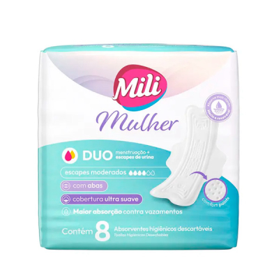 Mili Absorvente Mulher Duo Com Abas