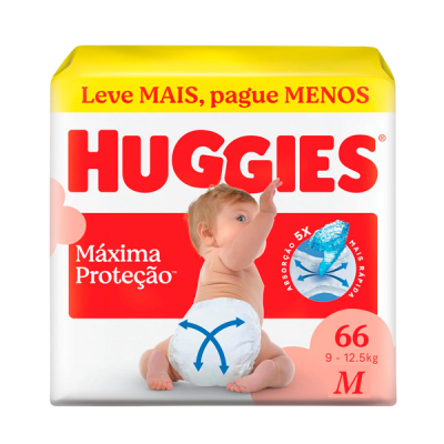 Huggies Fraldas Máxima Proteção Hiper
