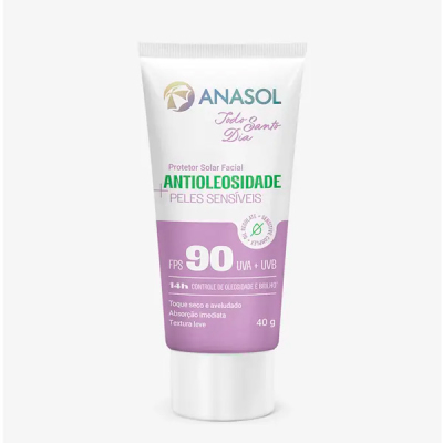 Anasol Protetor Solar Facial TSD Antioleosidade Peles Sensíveis FPS 90