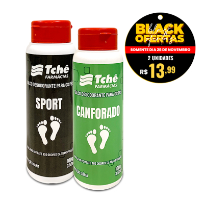 Talco Desodorante para os Pés Tchê Farmácias 100g
