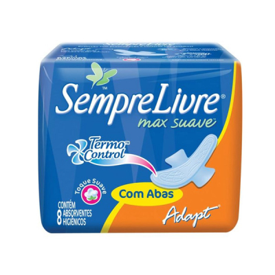 Sempre Livre Absorvente  Max Adapt Suave 8 uni.